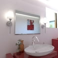 thumbnail image 6 of Clark 1 Light Satin Nickel Bathroom Wall Sconce White Glass, 6 of 11