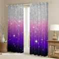 thumbnail image 2 of Feelyou Glitter Stars Starry Sky Black Out Curtains, Romantic Galaxy Fashion Curtains Pack of 2 (42x63 Each), Teen Adult Kid Bedroom Curtains, Curtains and Drapes Home Decor, 2 of 6