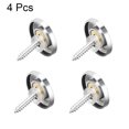thumbnail image 3 of Tornillos para espejo Uxcell, sujetadores decorativos, clavos cubiertos, electrochapados, de latón brillante y plateado, 4 piezas de 0.87", 3 of 3