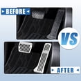 thumbnail image 3 of Coche Auto Pie Pedal Pastillas Acelerador Freno Pedal Cubierta Kit Plateado Tono Negro, 3 of 7