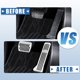 thumbnail image 3 of Coche Auto Pie Pedal Pastillas Acelerador Freno Pedal Cubierta Kit Plateado Tono Negro, 3 of 7