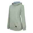 thumbnail image 3 of kayannuo Fall Clothes For Women Casual Womens Sweatshirt Pure Color Pocket Button Pullover Sweatshirt Blouse Gray, 3 of 8