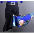 thumbnail image 2 of Womens Ruched Contrasting Ruffle Latin Mambo Paso Doble Quickstep Rumba Dance Performance Practice Skirts, 2 of 4