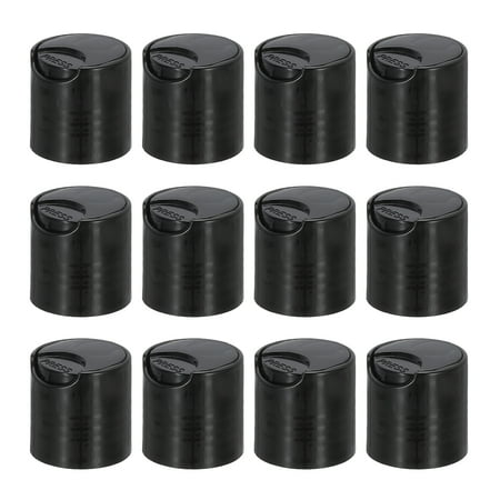 REGALWOVEN Replacement Press Plastic Caps for Squeeze Shampoo and Lotion Bottles Black 0.72 in