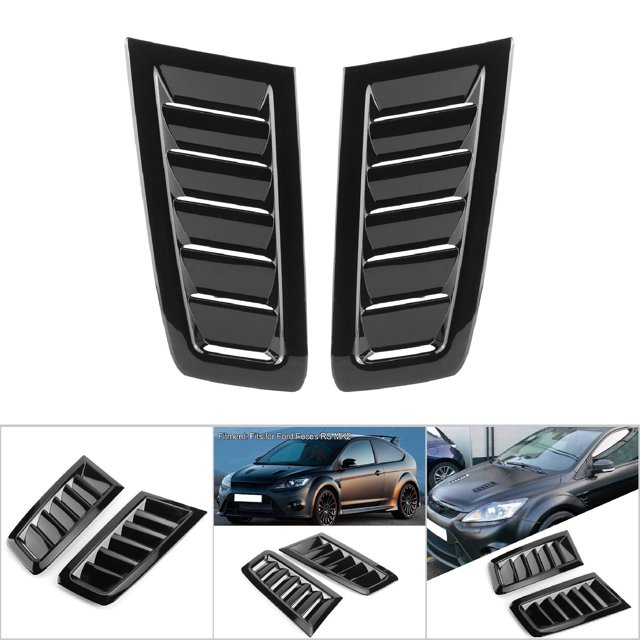 Bonnet Vent for RS MK2, Stylish & Durable, ABS Plastic, Glossy Black, OE Profile, Functional Design, Includes Cutting Template