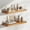 Honey Brown, variant on 23.5 in Solid Wood Floating Shelves Wall Mounted Shelves, Distressed Walnut Color, Set of 2