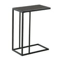 thumbnail image 1 of 24" Black Metal and Black Tempered Glass Accent Table, 1 of 1