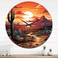 thumbnail image 1 of Designart "Wilderness Heat Nature s Blaze" Landscapes Oversized Wall Clock, 1 of 6