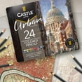 thumbnail image 3 of Castle Art Supplies Urban Themed 24 Colored Pencil Set in Tin Box, 3 of 6