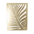 thumbnail image 1 of Decoración artística de pared con hojas de palma doradas, escultura de pared con hojas de palma doradas, decoración de pared de Metal hueco, muy versátil, 1 of 8