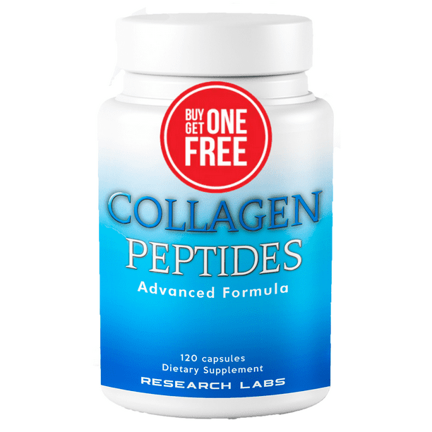 Research Labs Collagen Peptides Pills Supplement. Grass Fed Antiaging