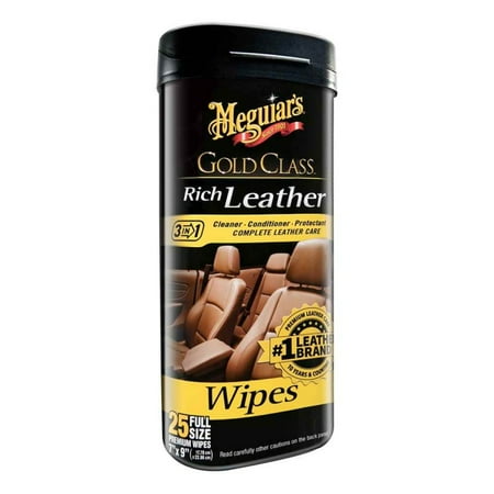 Meguiars G10900 Leather Wipes, Each