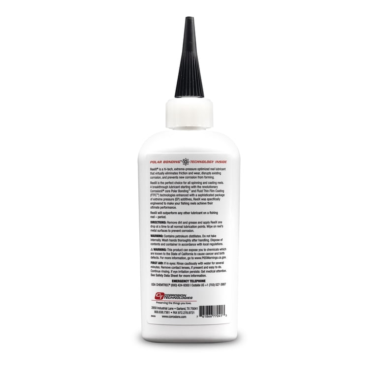 ReelX Fishing Reel Lubricant, Extreme-Pressure Anti-Corrosion Oil for  Bearings, Spinning, Baitcasting, Spincast, Fly, Trolling & Electric Reels,  ...
