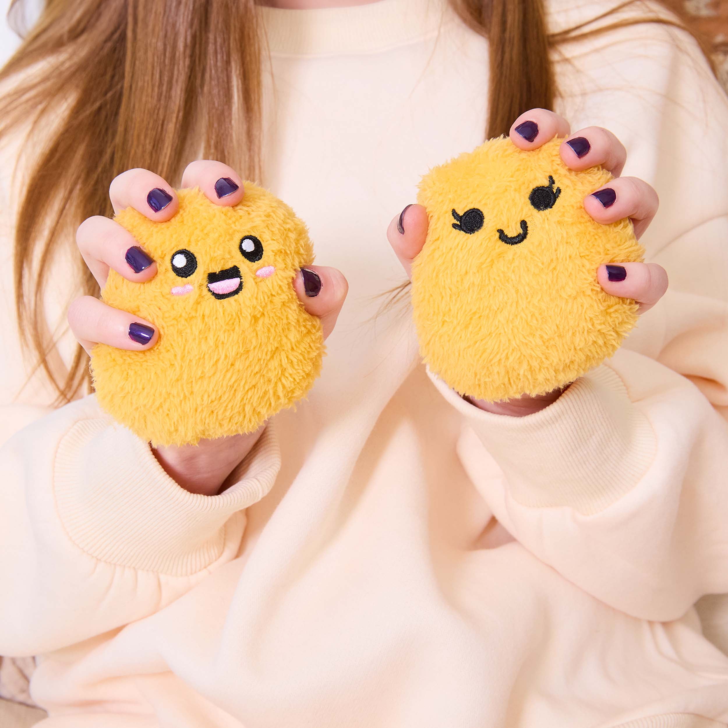 Emotional Support Pals Nuggets, 5 Chicken Nugget Plush Toys with Carrying Basket, Cute Food Plush Gift