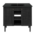 thumbnail image 3 of Bron 36" Freestanding Bathroom Vanity in Black Oak with Black Sink Top, 3 of 8
