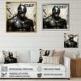 thumbnail image 4 of Designart "Minimalist Depiction Of Superheroes In Darkness II" Superheros Floater Framed Wall Art Prints, 4 of 5