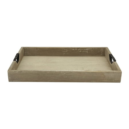 

MICHAELS 15.7 Wooden Tray with Handles by Ashland®