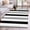 Black Gray Striped, variant on Light Green Navy Blue Striped 5'x8' Area Rug for Living Room, Farmhouse Stripe Art Washable Non-Slip Rugs for Bedroom Nursery Dining Room, StainResistant Low-Pile Kitchen Carpet Large Entryway Rugs