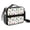 Football and Hockeyball White Pattern, variant on Football and Rugby Navy Pattern Bento School Insulated Lunch Bag Box with Shoulder Strap and Bottle Holder, 11" X 9.5" X 3.5"