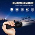thumbnail image 2 of LED Tactical Flashlight 2ps - Handheld Flashlight with High Lumen, Zoomable, 5 Modes, Water Resistant Light - Camping Accessories, Outdoor Gear, Emergency Flashlights, Mini and Convenient design, 2 of 7