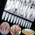 thumbnail image 1 of Uñas artificiales AM RONG MAGIC, 600 unidades, puntas para uñas en forma de ataúd, 1 of 9