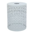 thumbnail image 2 of Iron Outdoor Patio Side Table with Solar Powered Light, White, 2 of 6