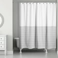 thumbnail image 2 of Creative Products Half Light Gray Grid 71x74 Shower Curtain, 2 of 2