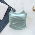 thumbnail image 6 of XIAONU Women's Spaghetti Strap Cami Tank Slim Fit V Neck Basic Sleeveless Top, 6 of 7