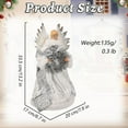 thumbnail image 3 of HongHeng Angel Christmas Tree Topper 13.2-Inch Glitter Angel Figurines Treetop Unlit for Christmas Decoration, 3 of 7