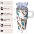 thumbnail image 3 of Stainless Steel Double Wall Cup 20oz with Lid & Straw - Vacuum Insulated Travel Tumbler, Leakproof Thermal Coffee Mug, Bohemian Design, 3 of 5