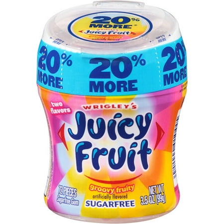 UPC 022000010445 product image for Juicy Fruit, Sugar Free Groovy Fruity Chewing Gum, 72 Pcs, 3.5 Oz | upcitemdb.com