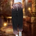 thumbnail image 4 of gakvbuo Sweatpants For Women Cargo Pants Drawstring Baggy Bottom Sweatpants Pockets High Waist Sporty Gym Athletic Fit Jogger Pants Trousers, 4 of 4
