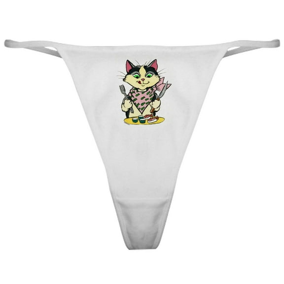 CafePress - Sushi Cat Classic Thong - Women's Novelty Thong Panties Underwear