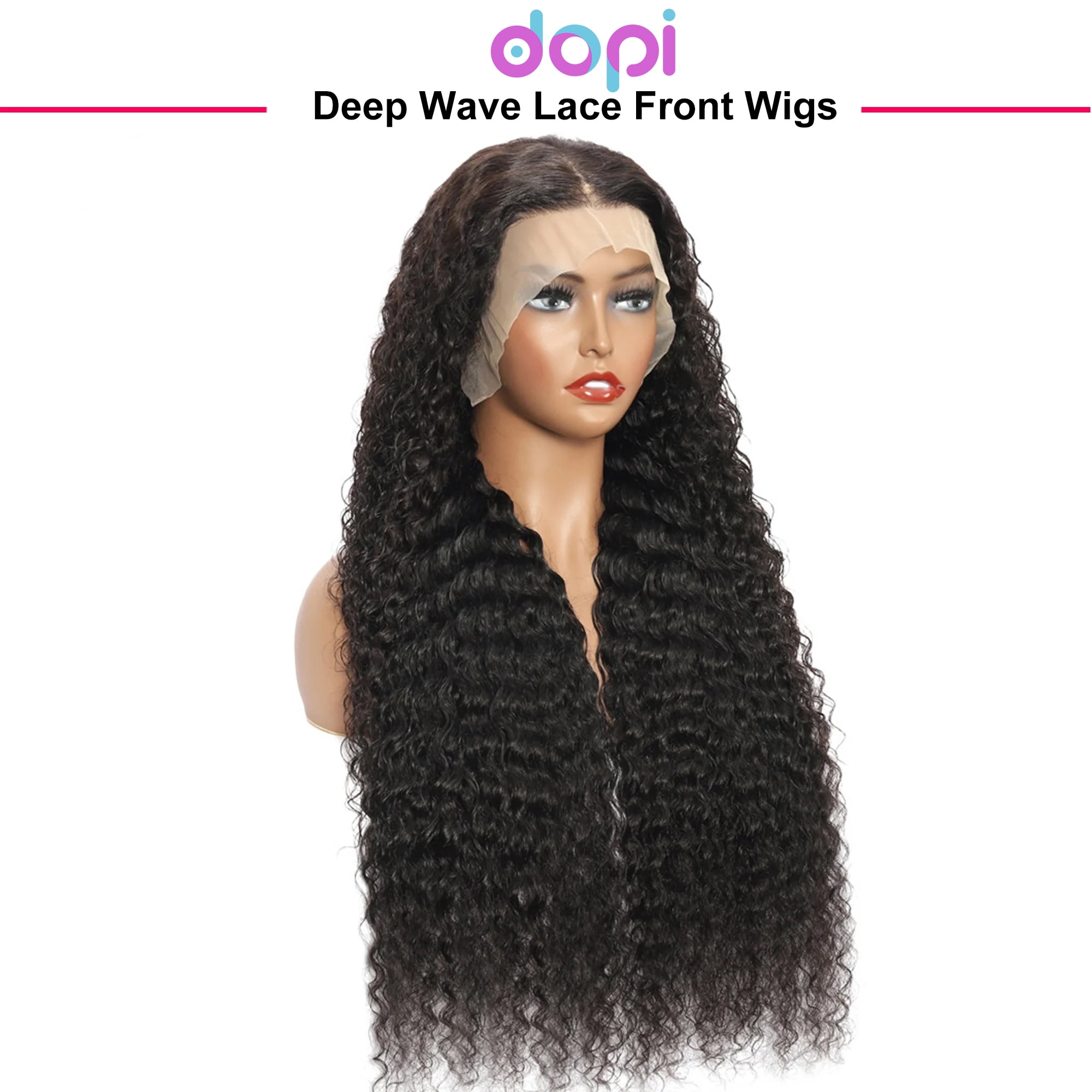 28 Inch Deep Wave Lace Front Wigs Human Hair Hd Lace Frontal Wigs For Black Women Hair 13x6x1 Transparent Lace 250%