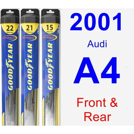 2001 Audi A4 Wiper - 2001 Audi A4 Wiper Blade Set/Kit (Front & Rear) (3 Blades) - Hybrid