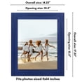 thumbnail image 5 of Americanflat 11x14 Picture Frame Polished Crystal Clear Glass Hampton Collection Distressed Frames - Navy Blue, 5 of 8
