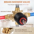 thumbnail image 6 of Wowow Single-Handle 5-Spray Shower Faucet 1.8 GPM with Low Lead in Matte Black, 6 of 8