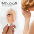 thumbnail image 2 of Vintage Hand Mirror Comb Set Girls Cosmetic Classic Wide Tooth Comb Embossed Flower Detangling Hair Brush Rat, 2 of 5