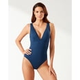 thumbnail image 3 of Tommy Bahama PALM MODERN Plunge V-Neck One-Piece Swimsuit, US 14, 3 of 4