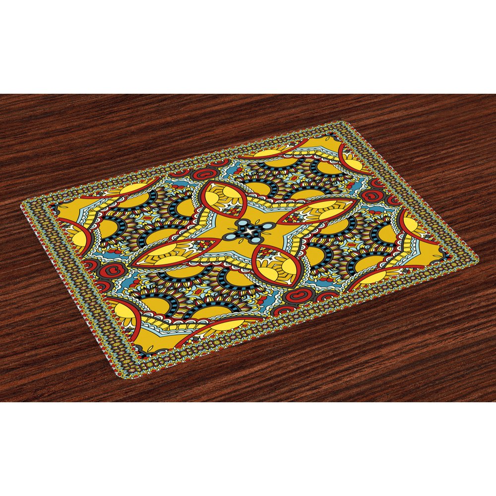 Oriental Placemats Set of 4 Middle Orient Eastern Ethnic Design