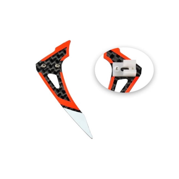 Microheli Carbon Fiber Vertical Fin set (RD) - BLADE MCPX BL2