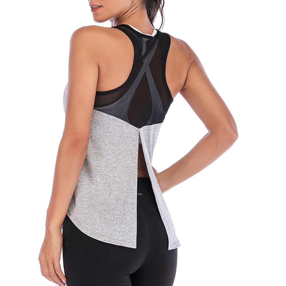 YouLoveIt YouLoveIt Womens Yoga Vest Gym Sports Tops Shirts Quick Dry Yoga Running Sports Vest