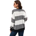 thumbnail image 5 of Sorvello Sweaters for Womens Oversized Sweaters Lightweight Knit Color Block Pullover Sweater Fall Winter Black L, 5 of 5