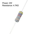 thumbnail image 2 of 50Pcs 2W 4.7K Ohm Carbon Film Resistor 5% Tolerance 4 Color Bands, 2 of 4