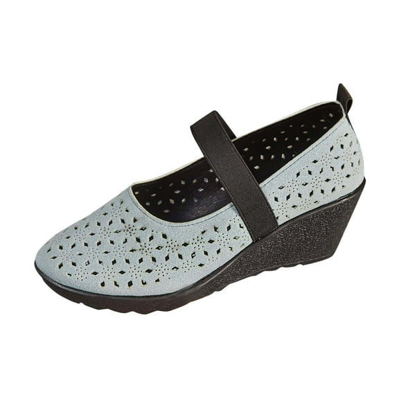 RUIYANQI Women's Perforated Leather Loafers - Breathable Slip - On Flats, Trendy Casual Walking Shoes, Comfortable Lightweight Moccasins, Stylish Summer Dress Footwear