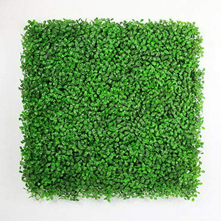 ULAND Light Green Artificial Boxwood Hedge Mat for Indoor/Outdoor Decor Office Buildings Greenery Covering, 20'' L X 20'' W (6 Piece/16.68