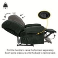 thumbnail image 4 of Recliner Chair, PAPROOS Reclining Chair with 2 Side Pockets, Plush Cloud Home Theater Recliner with with Fixed Base, Manual Recliner for Adults for Living Room Bedroom, Gray, 4 of 10