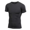 thumbnail image 1 of Men Summer Compression T-Shirts Quick Drying Basketball Running Short Sleeve Sports Tight Base Layer Tops Black M, 1 of 10