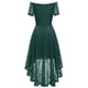thumbnail image 3 of Gibobby Vestidos de noche cortos Vestido de cóctel para fiesta de boda, con hombros descubiertos, y bajo, para mujer(Verde,G), 3 of 5