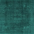thumbnail image 1 of Ahgly Company Machine Washable Indoor Square Persian Turquoise Blue Traditional Area Rugs, 5' Square, 1 of 4